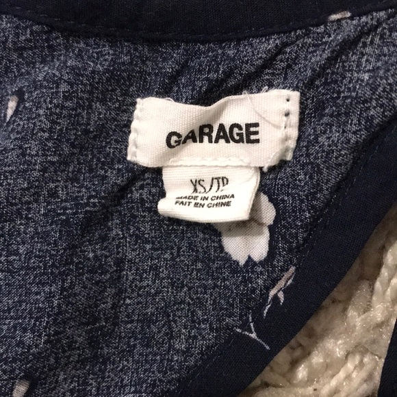 Navy Blue Flower Romper - Picture 3 of 3